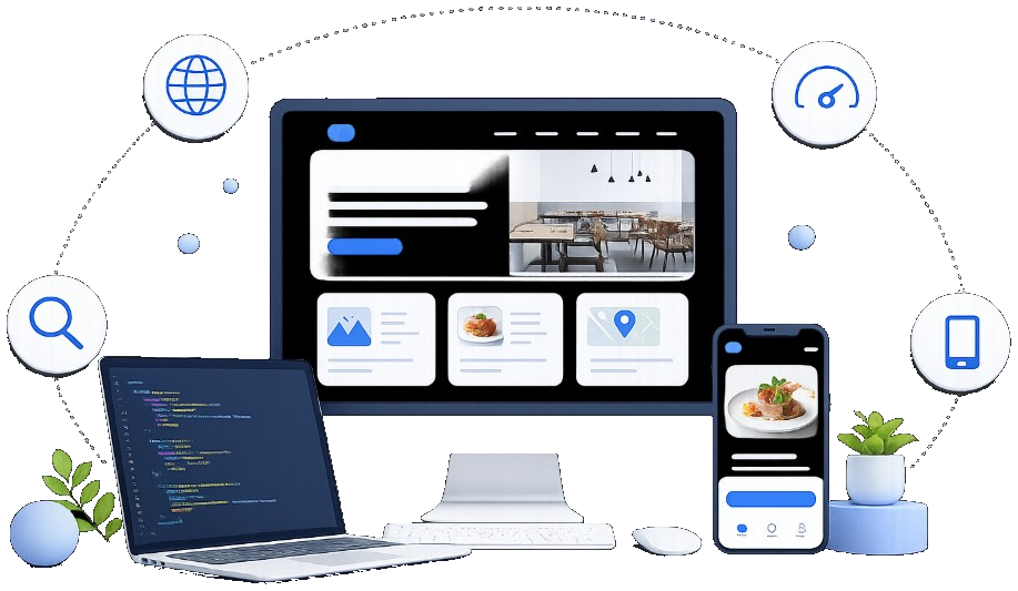 Custom website design across desktop, laptop and mobile